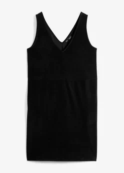 bonprix Bekleidung·Pullover & Strickjacken|Kleider|Latzkleid aus Jerseycord schwarz
