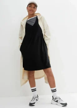 bonprix Bekleidung·Pullover & Strickjacken|Kleider|Latzkleid aus Jerseycord schwarz