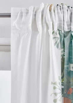 bonprix Vorhänge|Weihnachtsdeko & -Textilien·Gardinen|LED Vorhang mit weihnachtlichem Druck (1er Pack) weiss/bunt