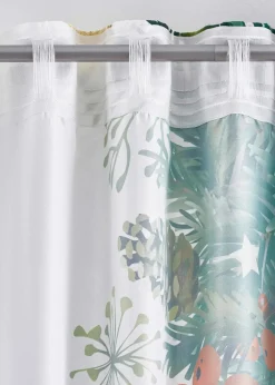 bonprix Vorhänge|Weihnachtsdeko & -Textilien·Gardinen|LED Vorhang mit weihnachtlichem Druck (1er Pack) weiss/bunt