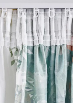 bonprix Vorhänge|Weihnachtsdeko & -Textilien·Gardinen|LED Vorhang mit weihnachtlichem Druck (1er Pack) weiss/bunt