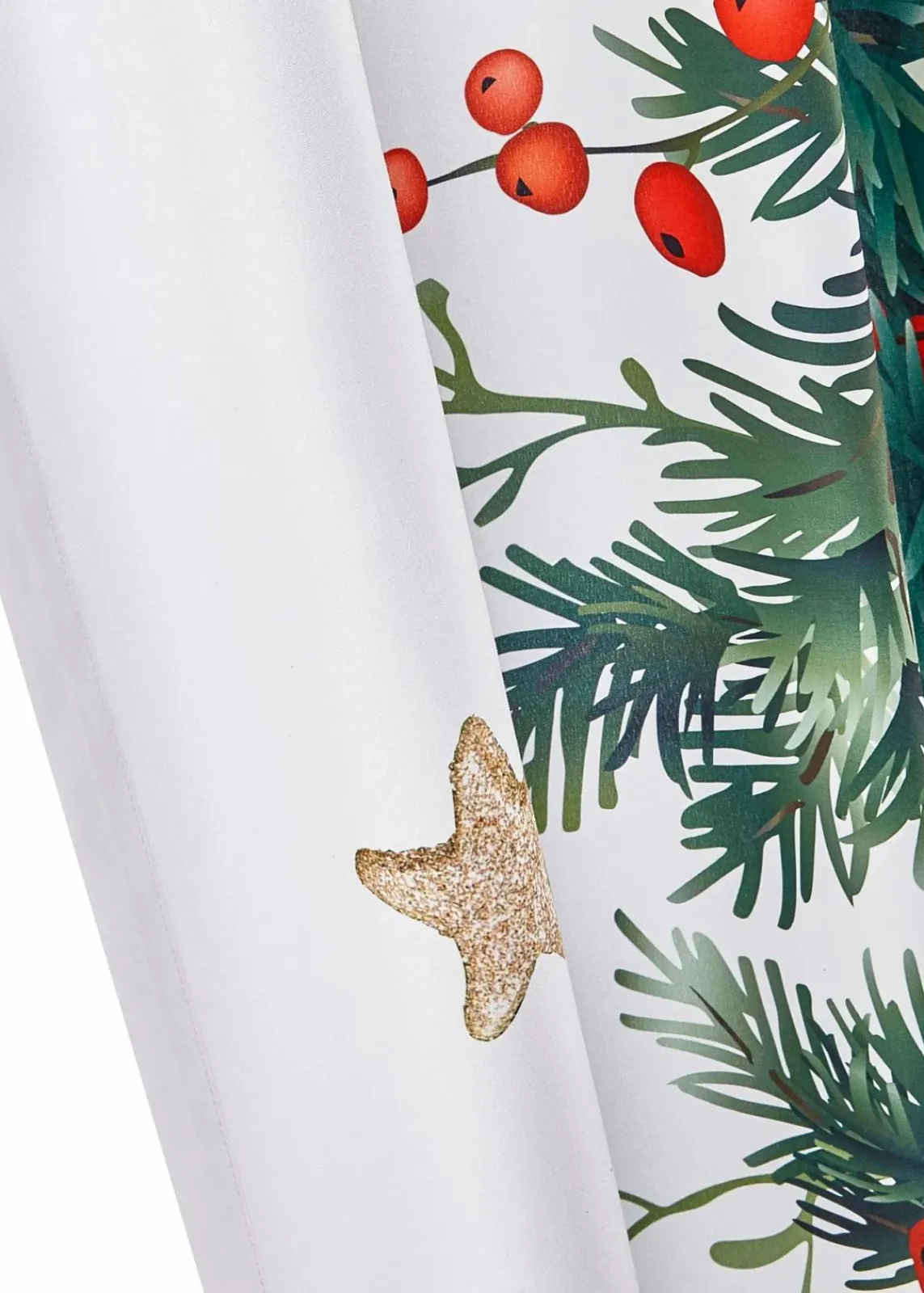 bonprix Vorhänge|Weihnachtsdeko & -Textilien·Gardinen|LED Vorhang mit weihnachtlichem Druck (1er Pack) weiss/bunt