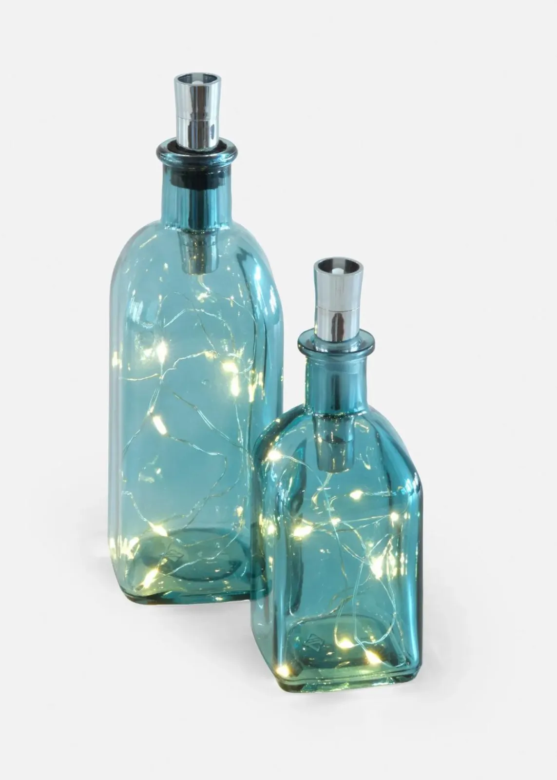 bonprix Wohnaccessoires|LED-Deko-Objekt Flaschen (2-tlg.Set) blau