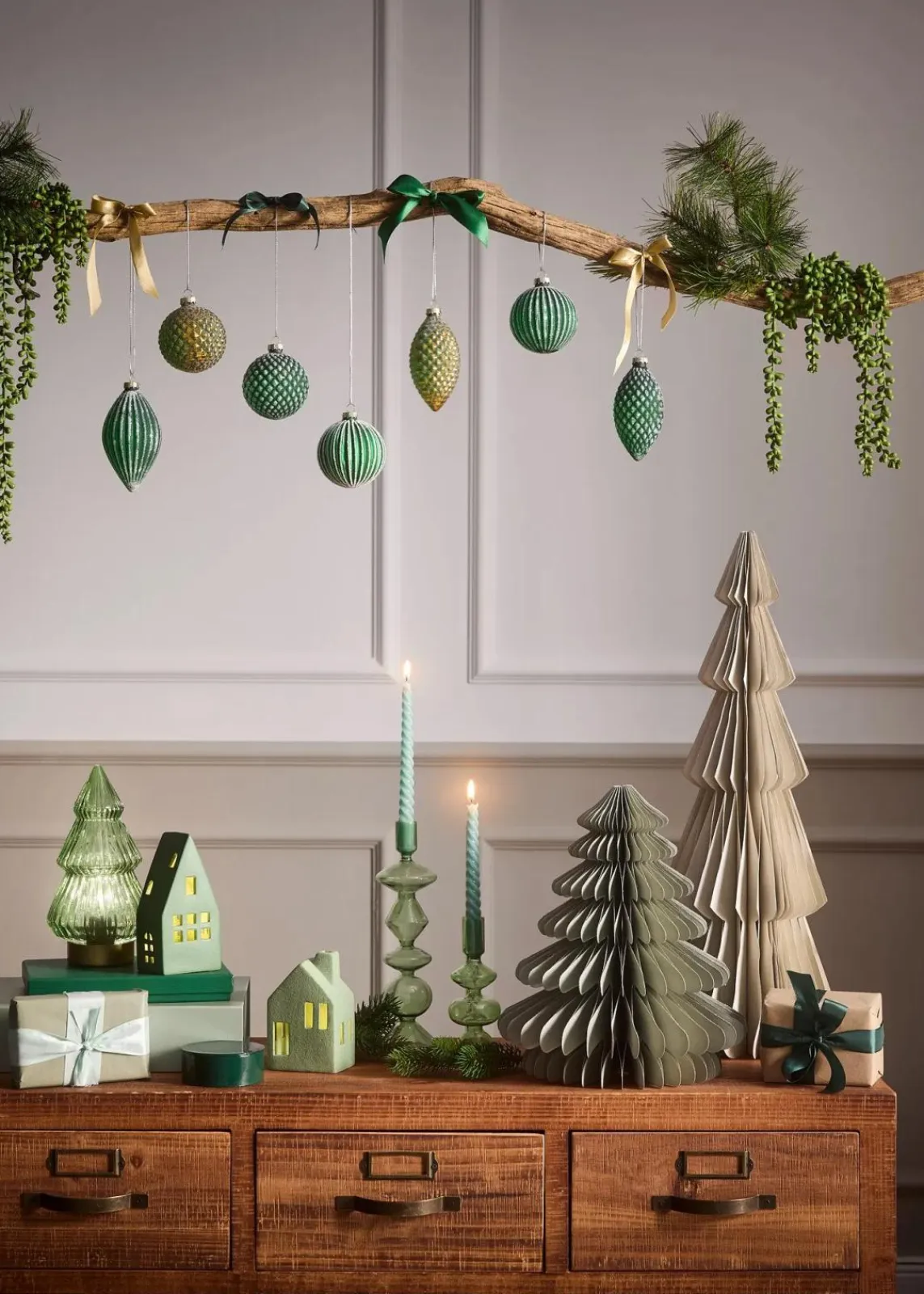 bonprix Wohnaccessoires|Weihnachtsdeko & -Textilien·Beleuchtung|LED-Deko-Objekt Tannenbaum grün