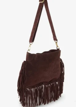 bonprix Taschen|Lederhandtasche dunkelbraun