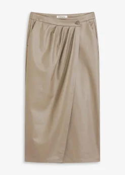 Lederimitat Midi-Wickelrock|bonprix Online