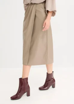 Lederimitat Midi-Wickelrock|bonprix Online