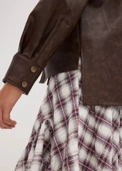 Lederimitat-Hemd in Used-Optik|bonprix New