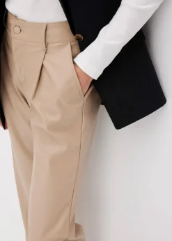 bonprix Bekleidung·Kleider|Hosen|Lederimitat-Hose helltaupe