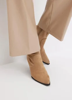 bonprix Bekleidung·Kleider|Hosen|Lederimitat-Hose helltaupe