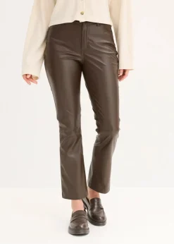 bonprix Bekleidung·Kleider|Hosen|Lederimitat-Hose dunkelbraun