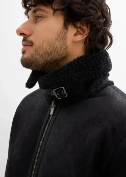 Lederimitat-Jacke mit Teddyfutter|bonprix New