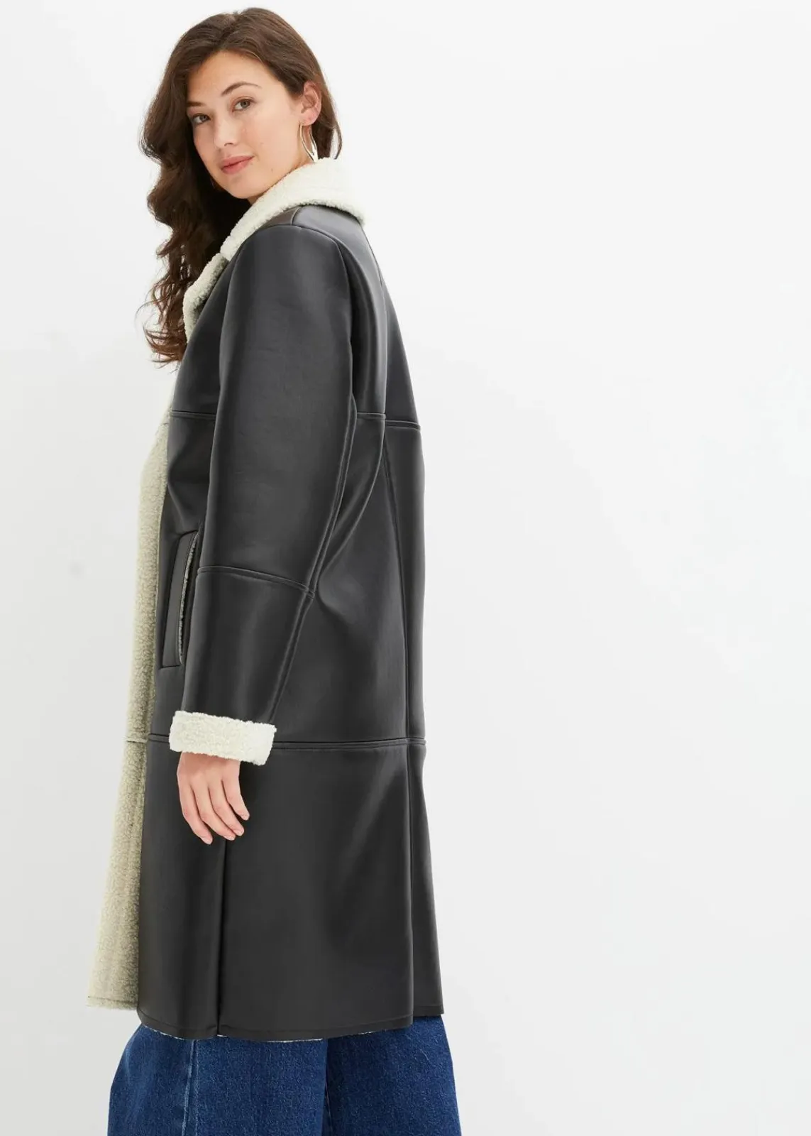 Lederimitat-Mantel|bonprix