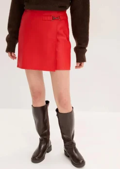 bonprix Röcke|Lederimitat-Rock lavarot