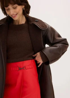 bonprix Röcke|Lederimitat-Rock lavarot