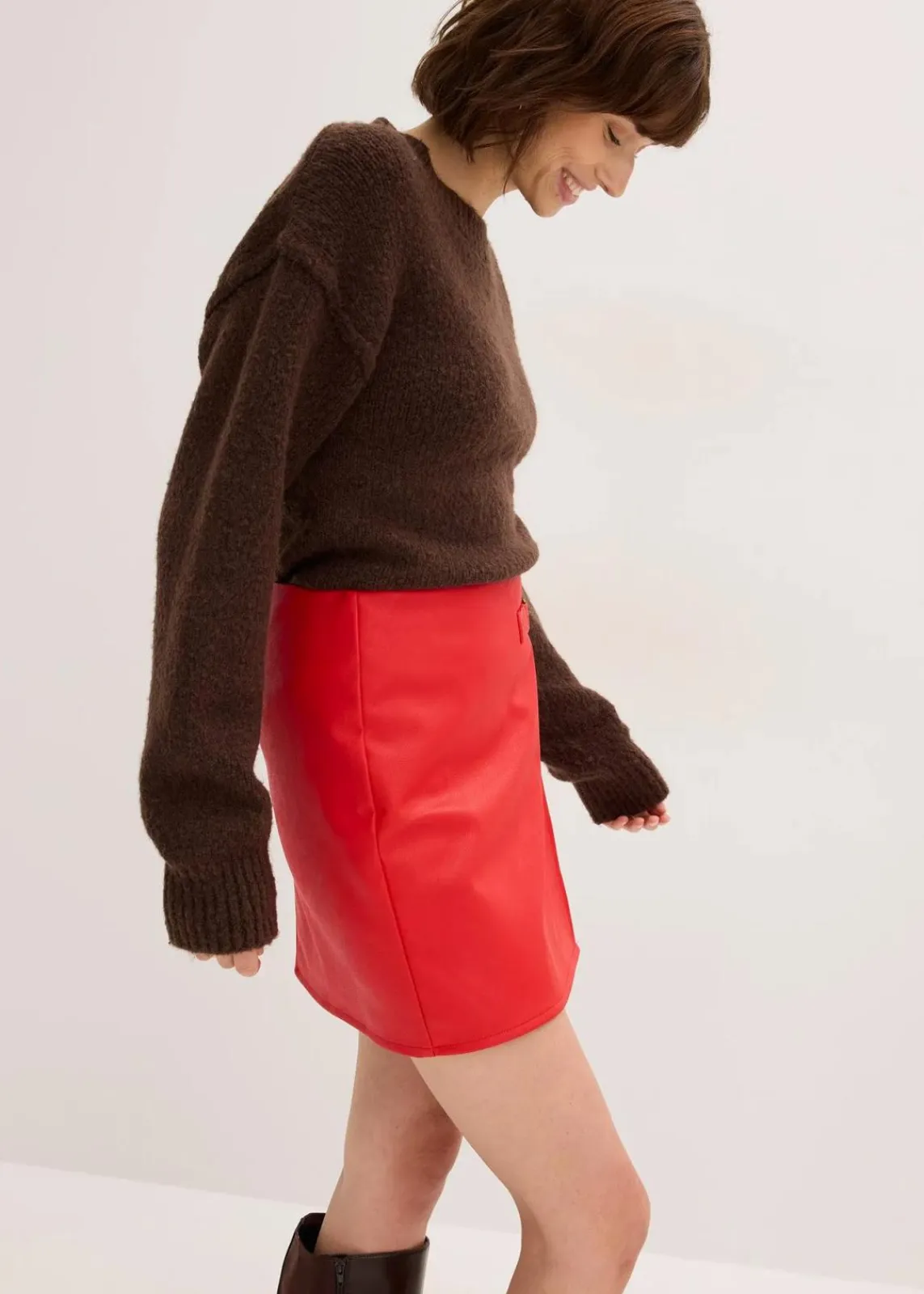 bonprix Röcke|Lederimitat-Rock lavarot