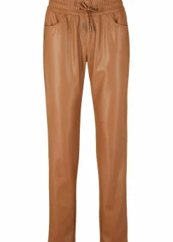 bonprix Bekleidung·Kleider|Hosen|Lederimitat-Schlupfhose mokkabraun