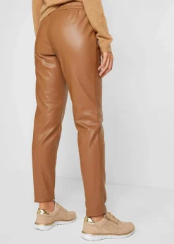 bonprix Bekleidung·Kleider|Hosen|Lederimitat-Schlupfhose mokkabraun