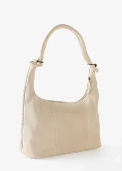bonprix Taschen|Ledershopper naturbeige