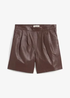 bonprix Bekleidung·Kleider|Premium|Leder-Shorts aus Lammnappa terrabraun
