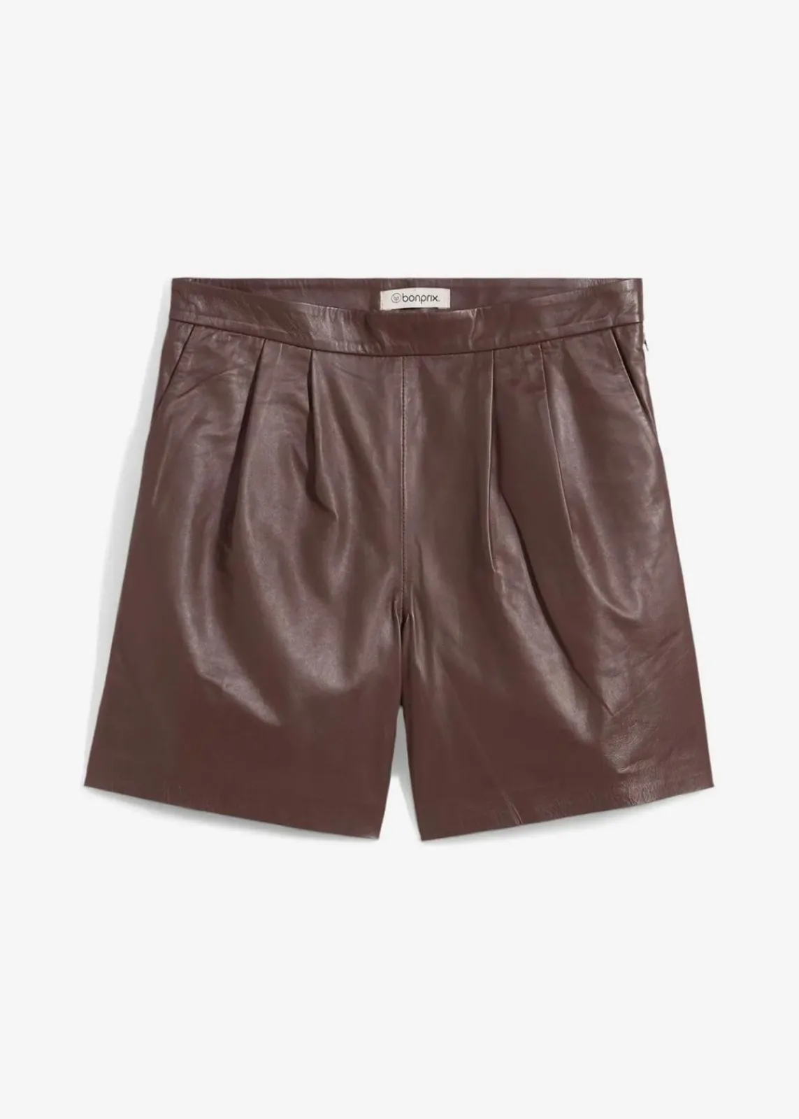 bonprix Bekleidung·Kleider|Premium|Leder-Shorts aus Lammnappa terrabraun
