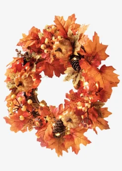 bonprix Wohnaccessoires|LED-Hängedeko Türkranz mit Herbstdeko orange