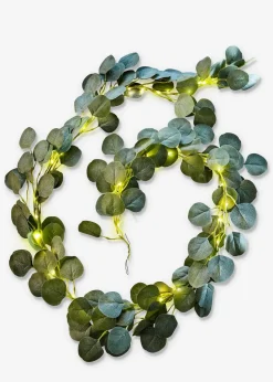 bonprix Wohnaccessoires|LED-Kunstblumengirlande mit Eukalyptusblättern grün