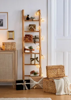 bonprix Leuchten|Wohnaccessoires|LED-Lichterkette mit 8 Kugeln mit Trockenblumen transparent/natur