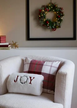 bonprix Wohnaccessoires|Weihnachtsdeko & -Textilien·Dekoration|LED-Türkranz mit Dekorationen grün