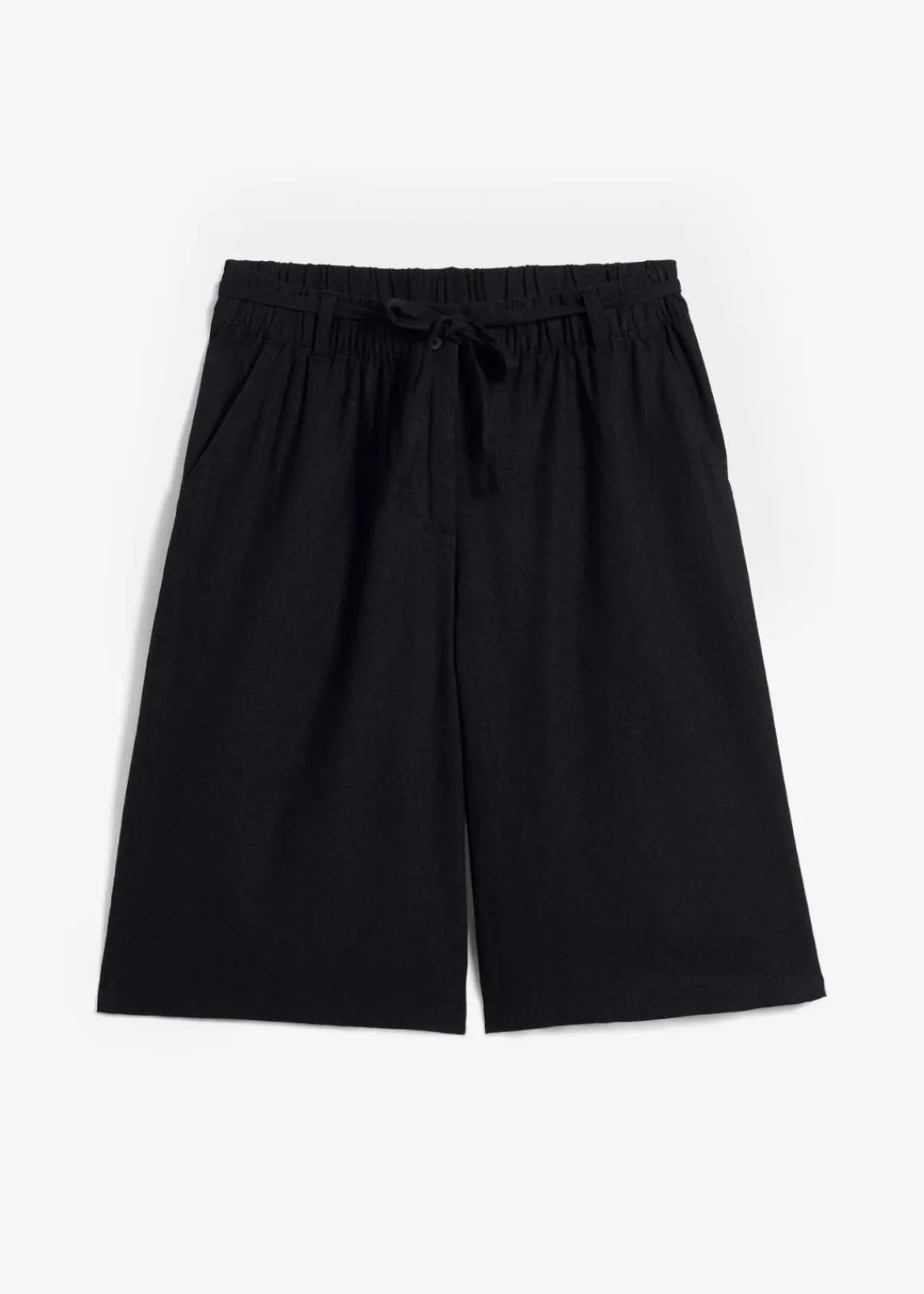 bonprix Bekleidung·Outdoorbekleidung|Bekleidung·Kleider|Legere Bermuda mit Leinen schwarz