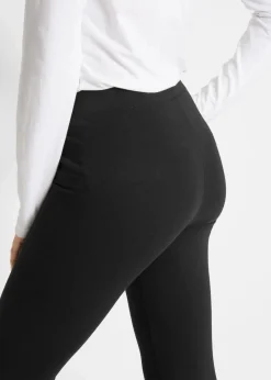 bonprix Bekleidung·Kleider|Hosen|Leggings aus Baumwoll-Mix schwarz