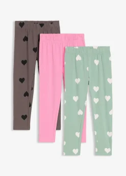 Leggings aus elastischem Bio-Baumwoll-Mix (3er Pack)|bonprix
