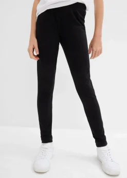 bonprix Mädchen 9-16 Jahre·Mehrfachpacks|Mädchen 9-16 Jahre·Hosen & Leggings|Leggings aus elastischem Bio-Baumwoll-Mix (3er Pack) schwarz