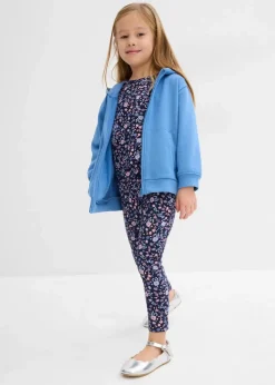 bonprix Mädchen 2-8 Jahre·Mehrfachpacks|Mädchen 2-8 Jahre·Jeans & Hosen|Leggings aus elastischem Baumwoll-Mix (3er Pack) rauchviolett+hellblau+dunkelblau bedruckt