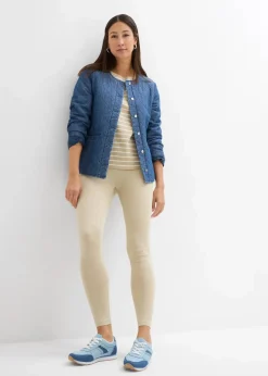 bonprix Basics|Bekleidung·Kleider|Leggings (2er-Pack) rauchkhaki/saharabeige