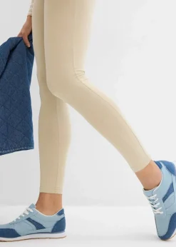 bonprix Basics|Bekleidung·Kleider|Leggings (2er-Pack) rauchkhaki/saharabeige