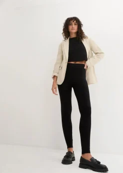 bonprix Basics|Bekleidung·Kleider|Leggings (2er-Pack) dunkelblau + schwarz