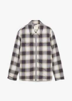 bonprix Große Größen|Jacken & Mäntel|Leicht gefütterte Flanell-Hemdjacke braun kariert