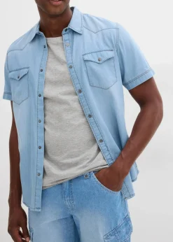 Leichte Jeans-Cargobermuda aus reiner Baumwolle, Relaxed Fit (2er Pack)|bonprix Hot