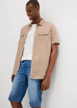 Leichte Long-Sweatjeans-Bermuda, Regular Fit|bonprix Outlet