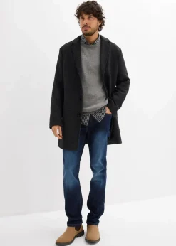 bonprix Große Größen|Jeans|Leichte Regular Fit Stretch-Jeans, Straight (2er Pack) mittelblau denim+dunkelblau denim