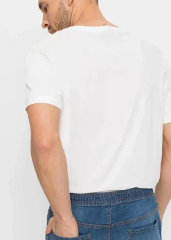 bonprix Jeans|Große Größen|Leichte Regular Fit Stretch-Schlupfjeans mit Komfortbund, Straight blau denim