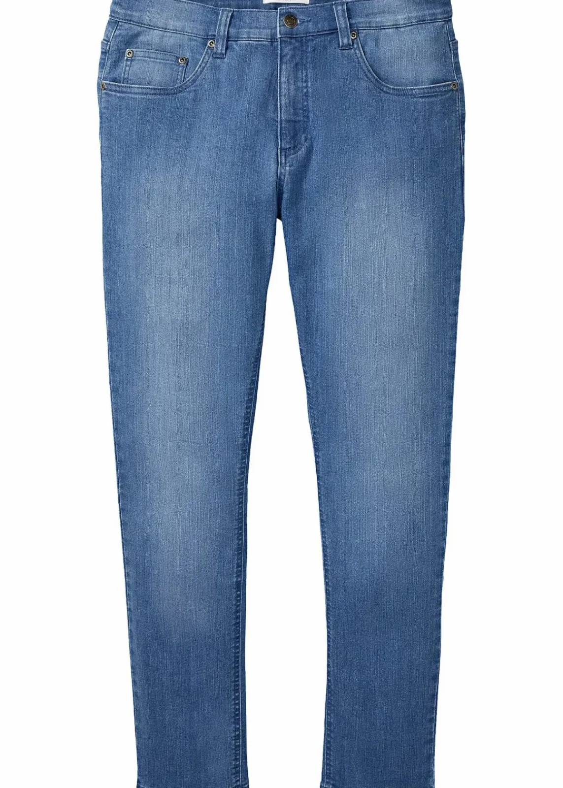 bonprix Jeans|Große Größen|Leichte Slim-Fit-Jeans, Straight blau denim