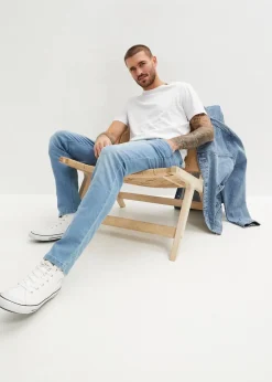 Leichte Slim-Fit-Jeans, Straight|bonprix Hot