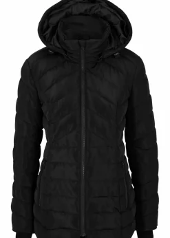bonprix Bekleidung·Hosen|Jacken & Mäntel|Leichte Steppjacke mit abnehmbarer Kapuze schwarz