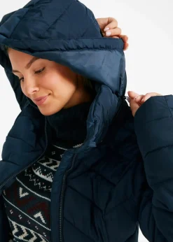 bonprix Jacken & Mäntel|Bekleidung·Hosen|Leichte Steppjacke mit abnehmbarer Kapuze dunkelblau