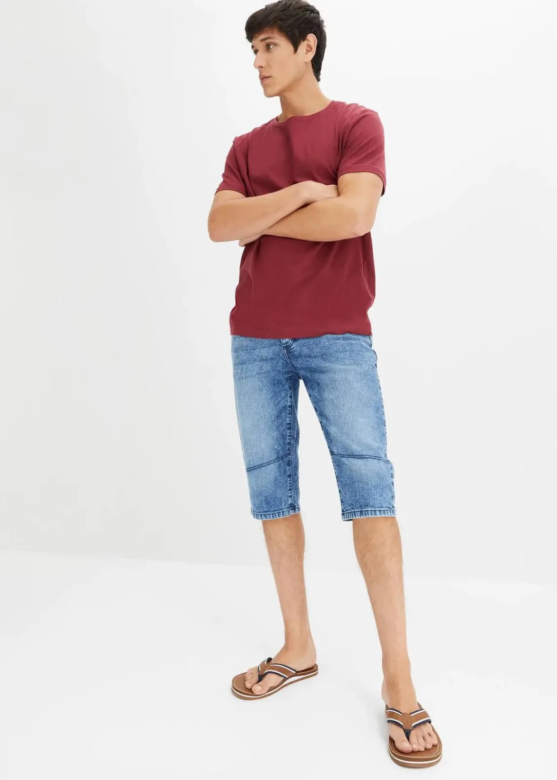 Leichte Stretch-Jeans-Long-Bermuda, Regular Fit|bonprix Online
