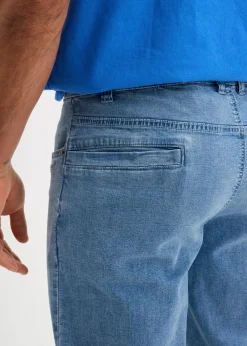 bonprix Hosen|Shorts|Leichte Stretch-Jeans-Long-Bermuda, Regular Fit eisblau denim