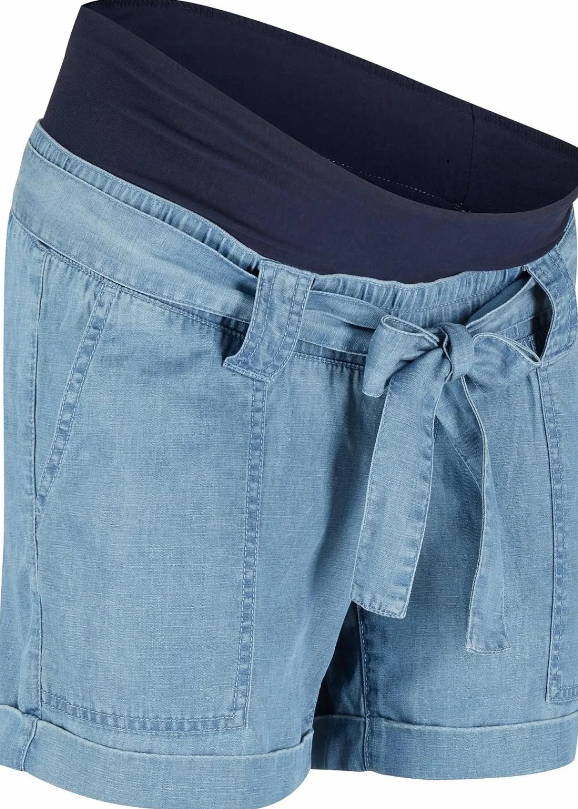 bonprix Bekleidung·Blazer|Umstandsmode|Leichte Umstandshorts mit Lyocell und Leinen hellblau denim