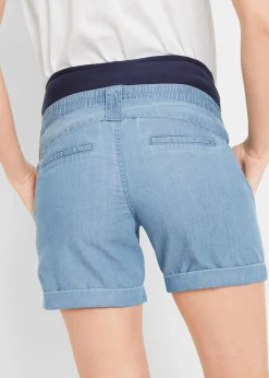 bonprix Bekleidung·Blazer|Umstandsmode|Leichte Umstandshorts mit Lyocell und Leinen hellblau denim